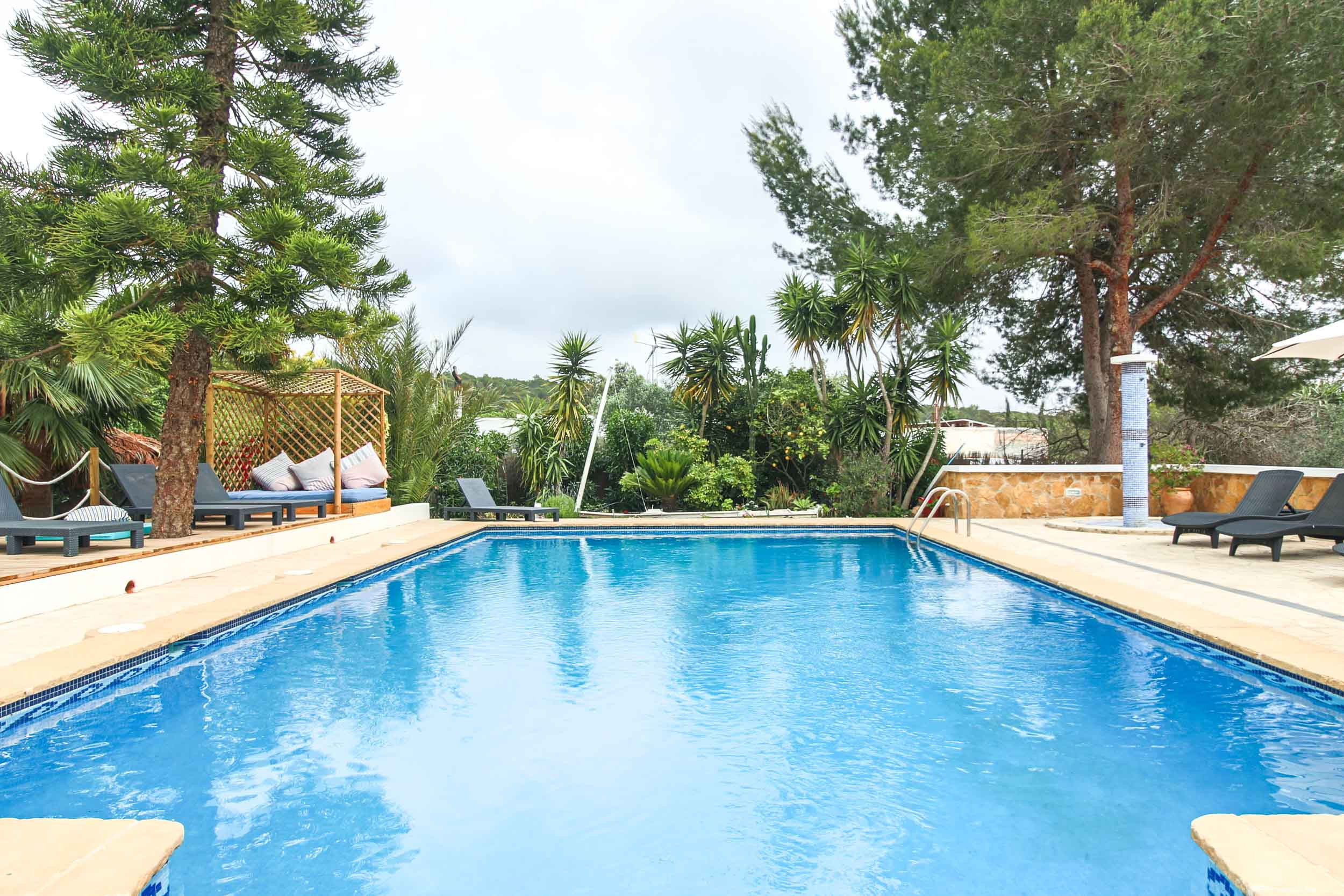 Piscina de la Villa Estrella Moli en Ibiza