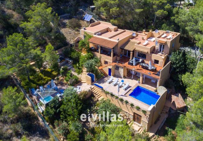 Vue aérienne de la Casa Capricho Ibiza