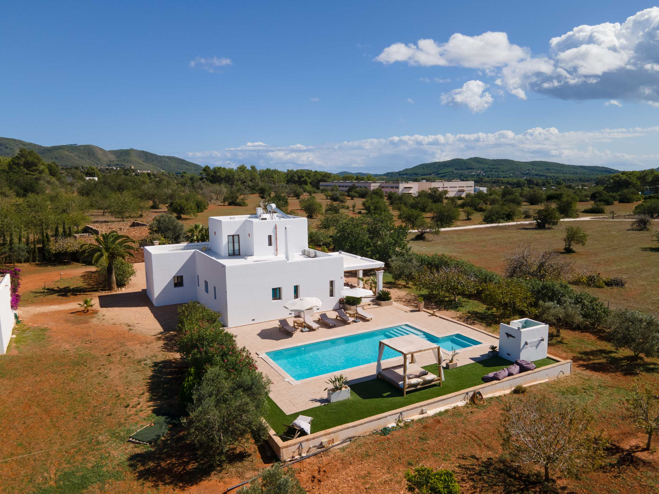 Outside of the villa Can Lloren in Ibiza