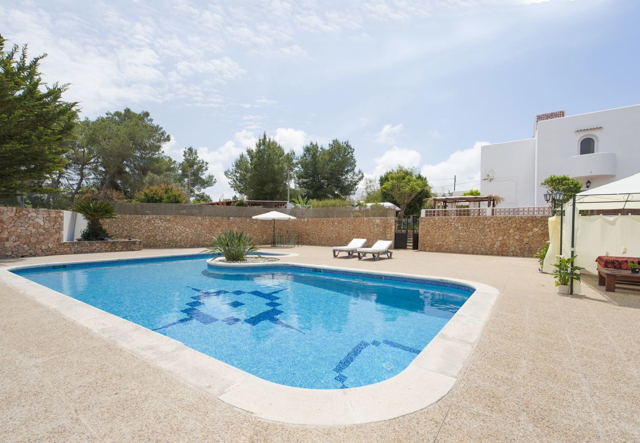 Private swimming pool for your holiday house Can Lucia in Sant Antoni, Ibiza