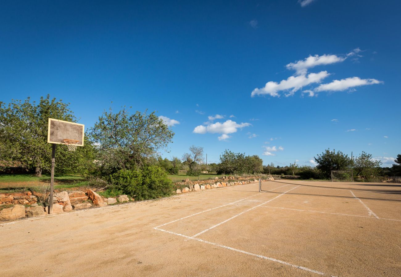 Tennis court of Villa Canseres Ibiza