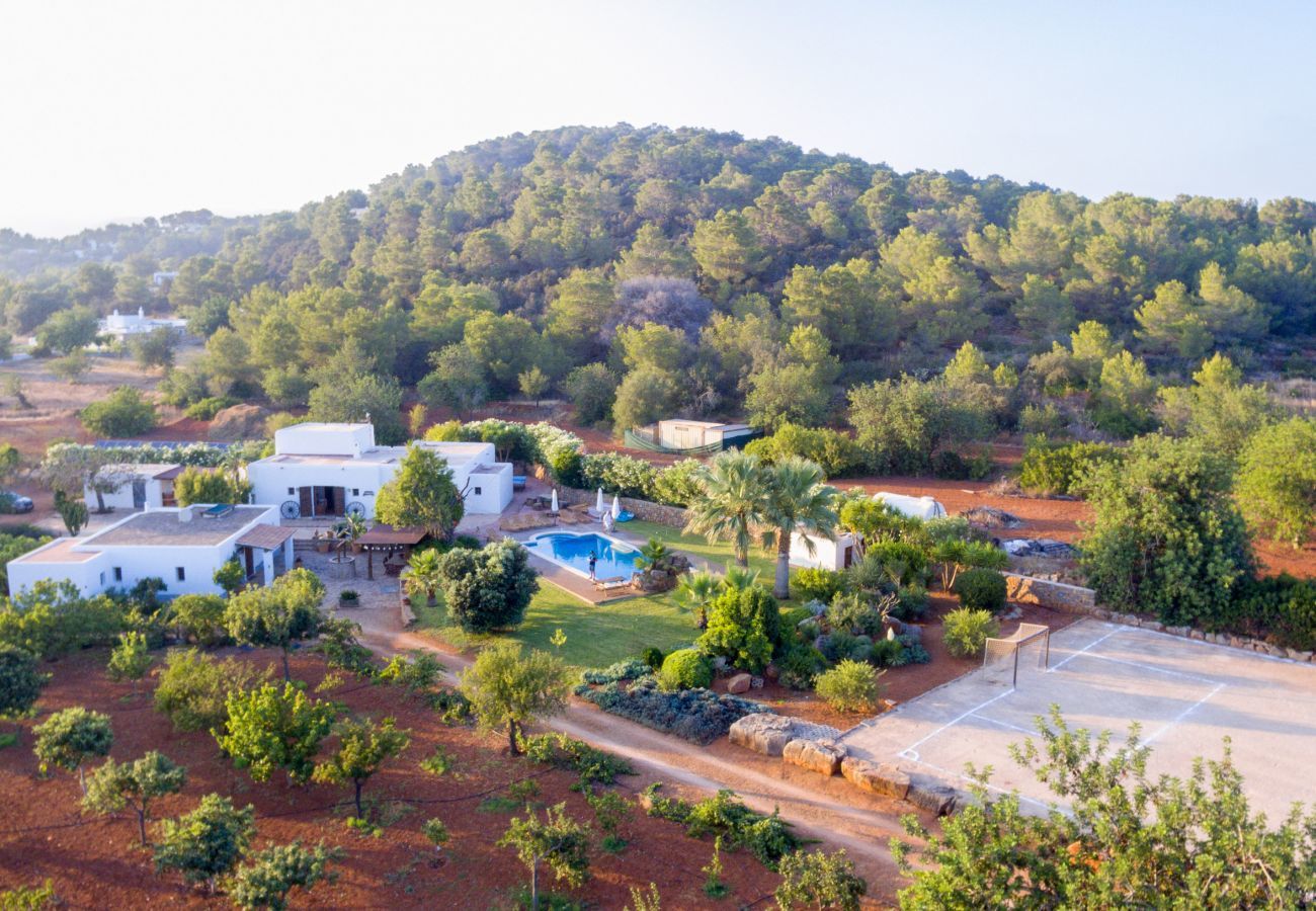 Aerial view of villa Canseres Ibiza