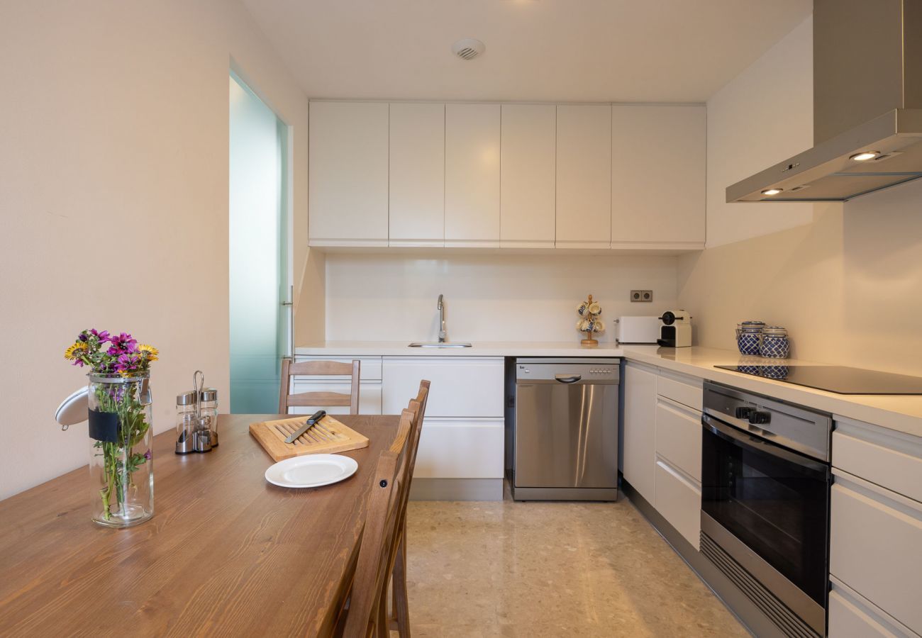 Kitchen of the flat in Formentera in the port of la Savina