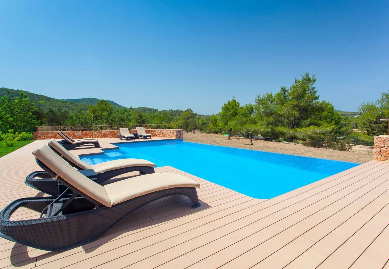 Terrace with swimming pool at Casa Fenix, with beautiful view