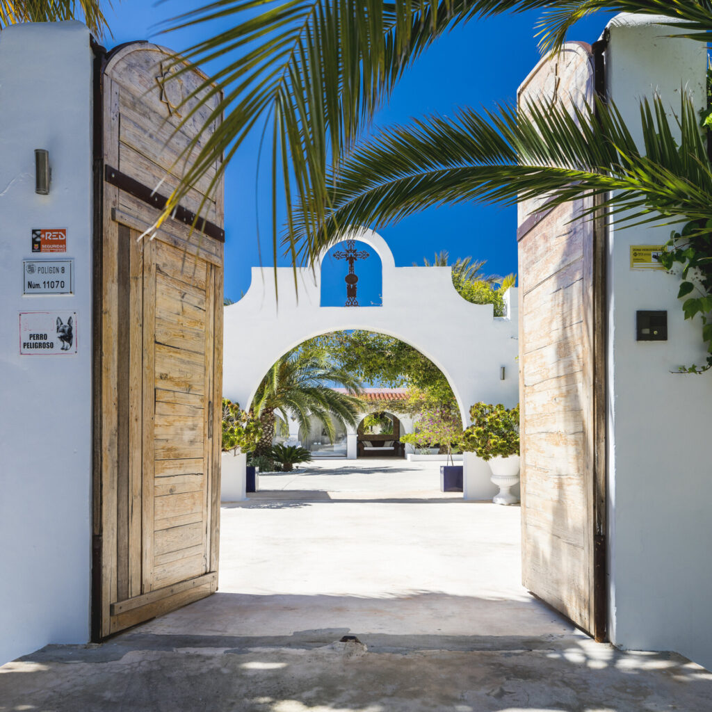 Huge door of big villa Ibiza