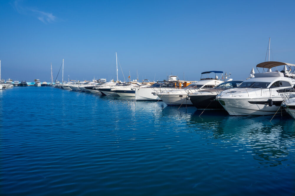 Ibiza,Santa,Eulalia,Marina,Port,Boats,In,Mediterranean,Balearic,Islands