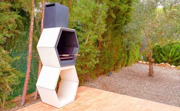 Barbecue au design exclusif à la Villa Lui, idéale pour des moments inoubliables en plein air.