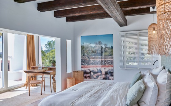 Master suite with private terrace and indoor-outdoor bathroom