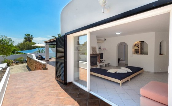 living room and terrace